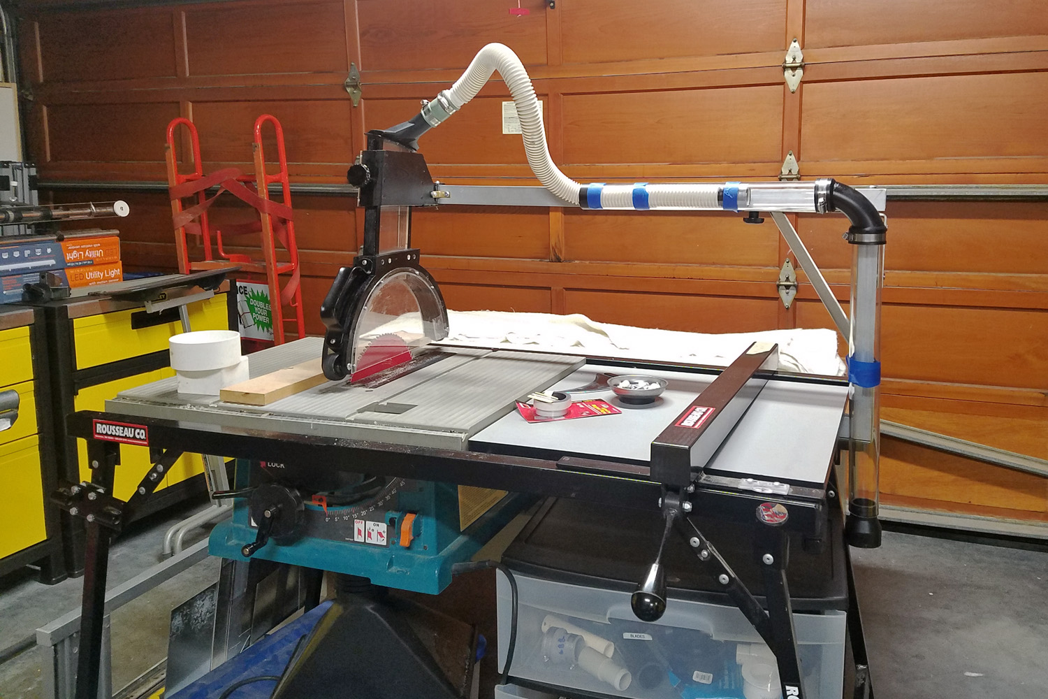 Table Saw Dust Hood for Dust Collector Collection