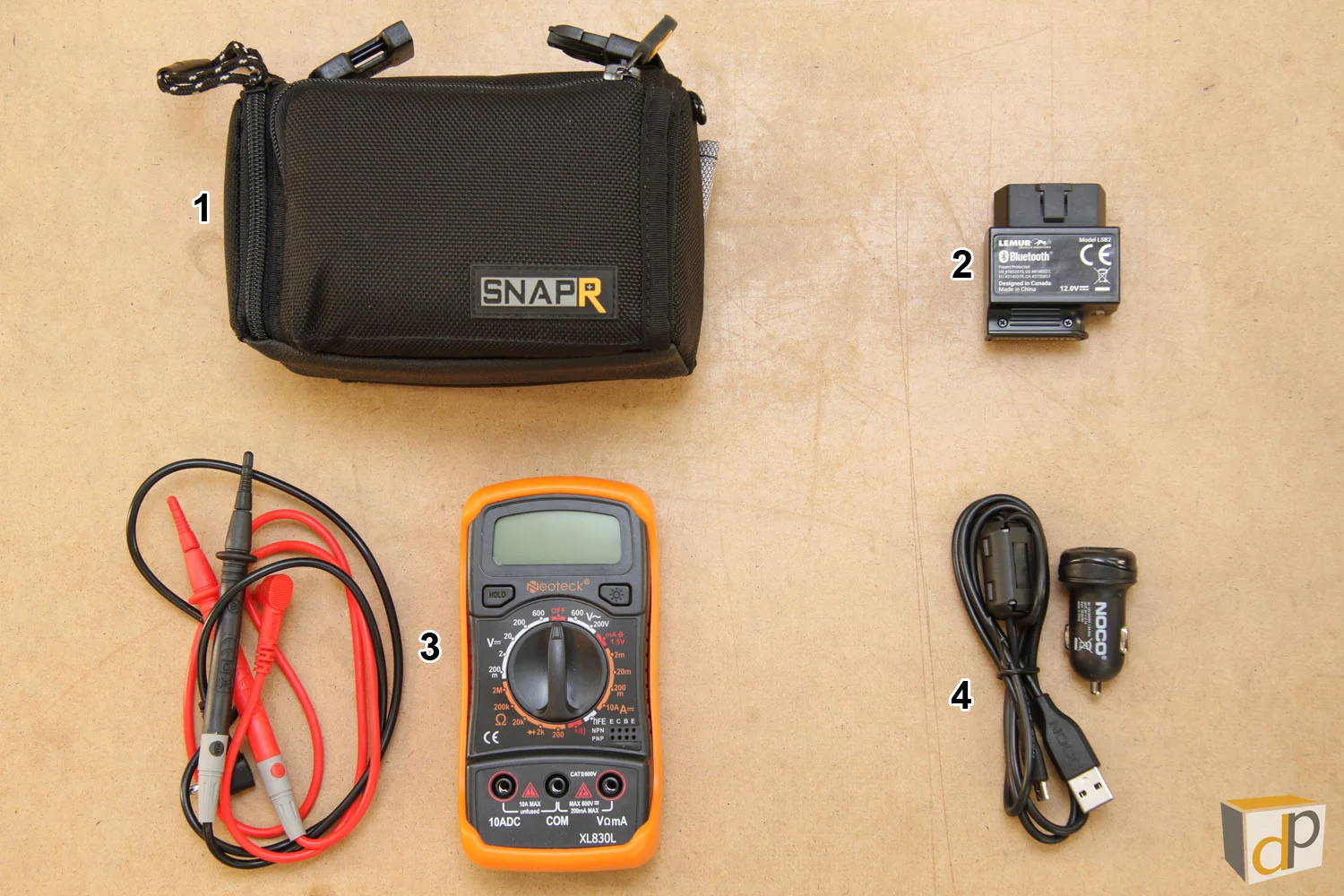 Photo #6 - Contents of Black SnapR Case (Item #6 in Photo #4)