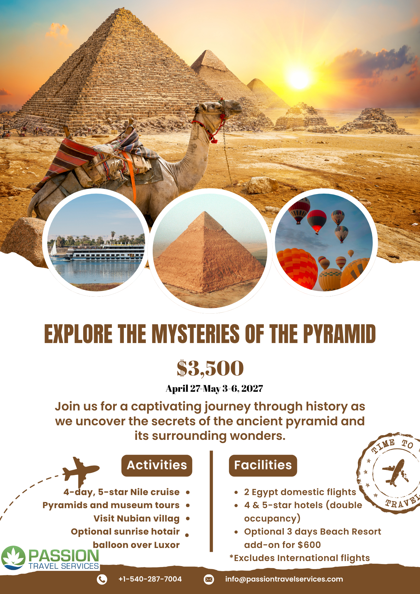 Guided Tour to Pyramids of Egypt