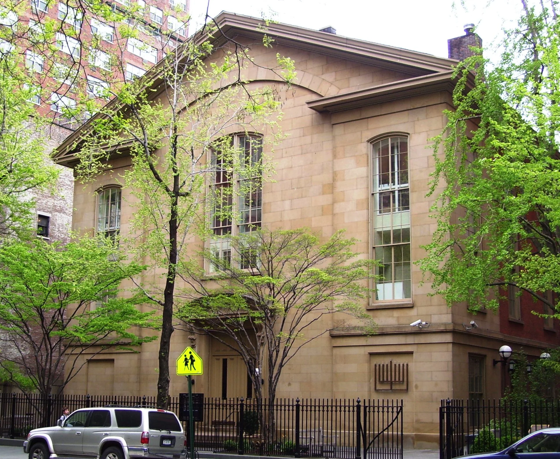 The outside of the Brotherhood Synagogue in Gramercy Park.
