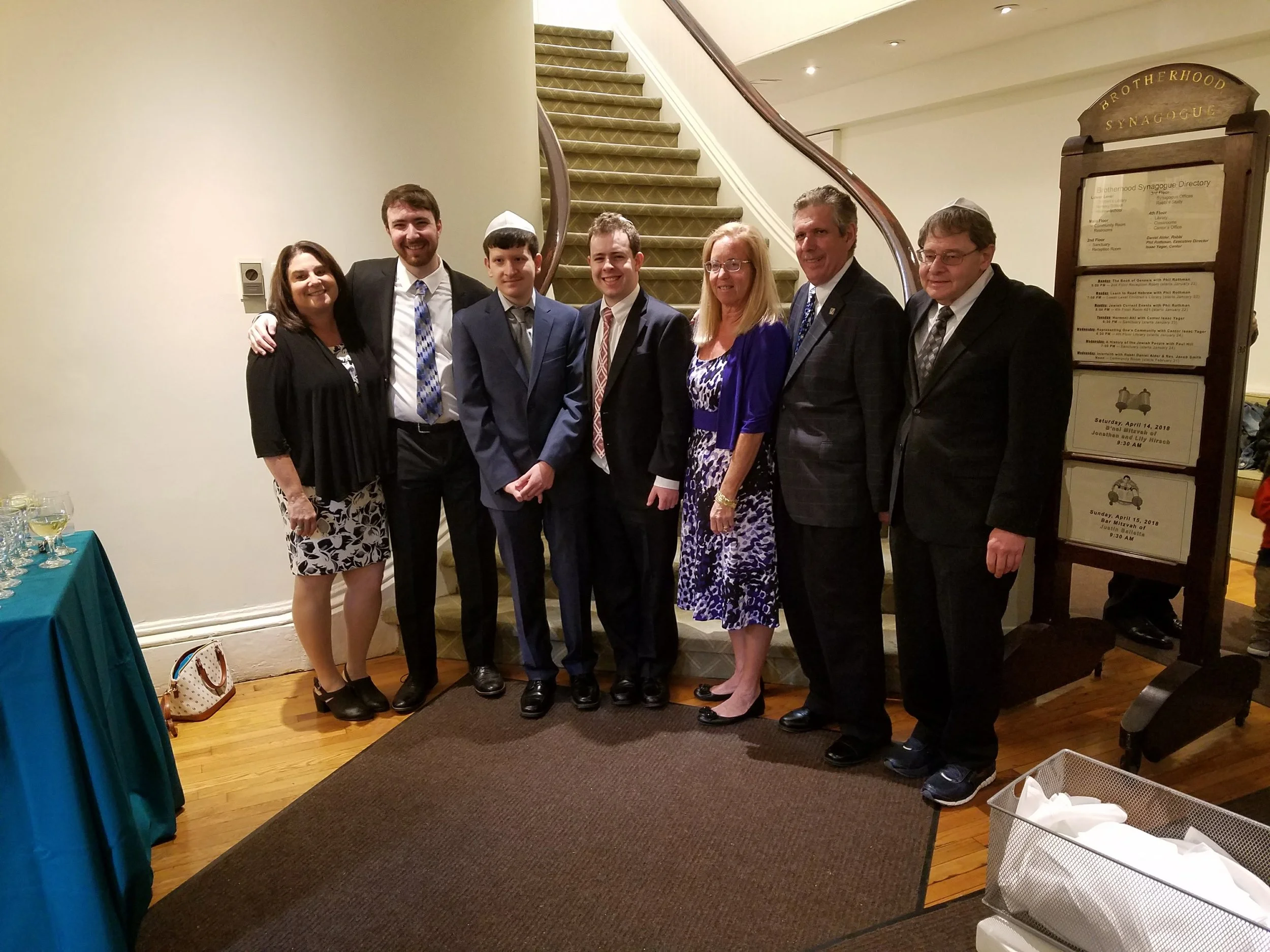 Justin with family and friends at his Bar-Mitzvah