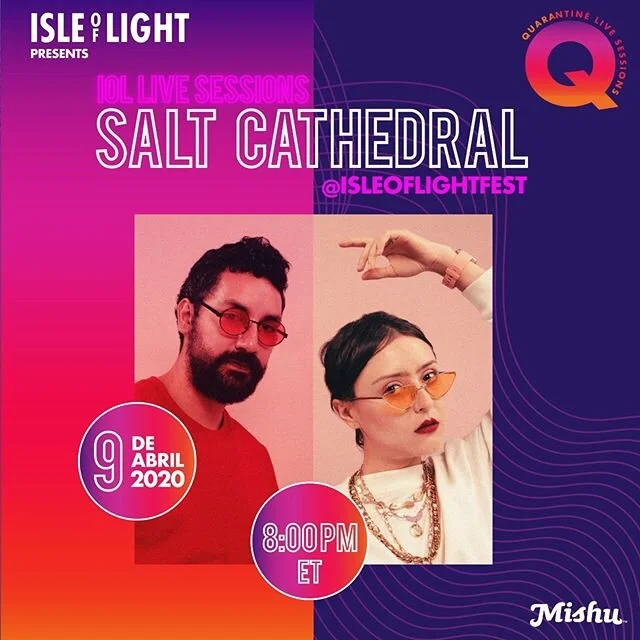 Hola! Playing tonight at @isleoflightfest  insta live at 8pm et 7pm col 4pm LA ! Go to @isleoflightfest to watch it!
