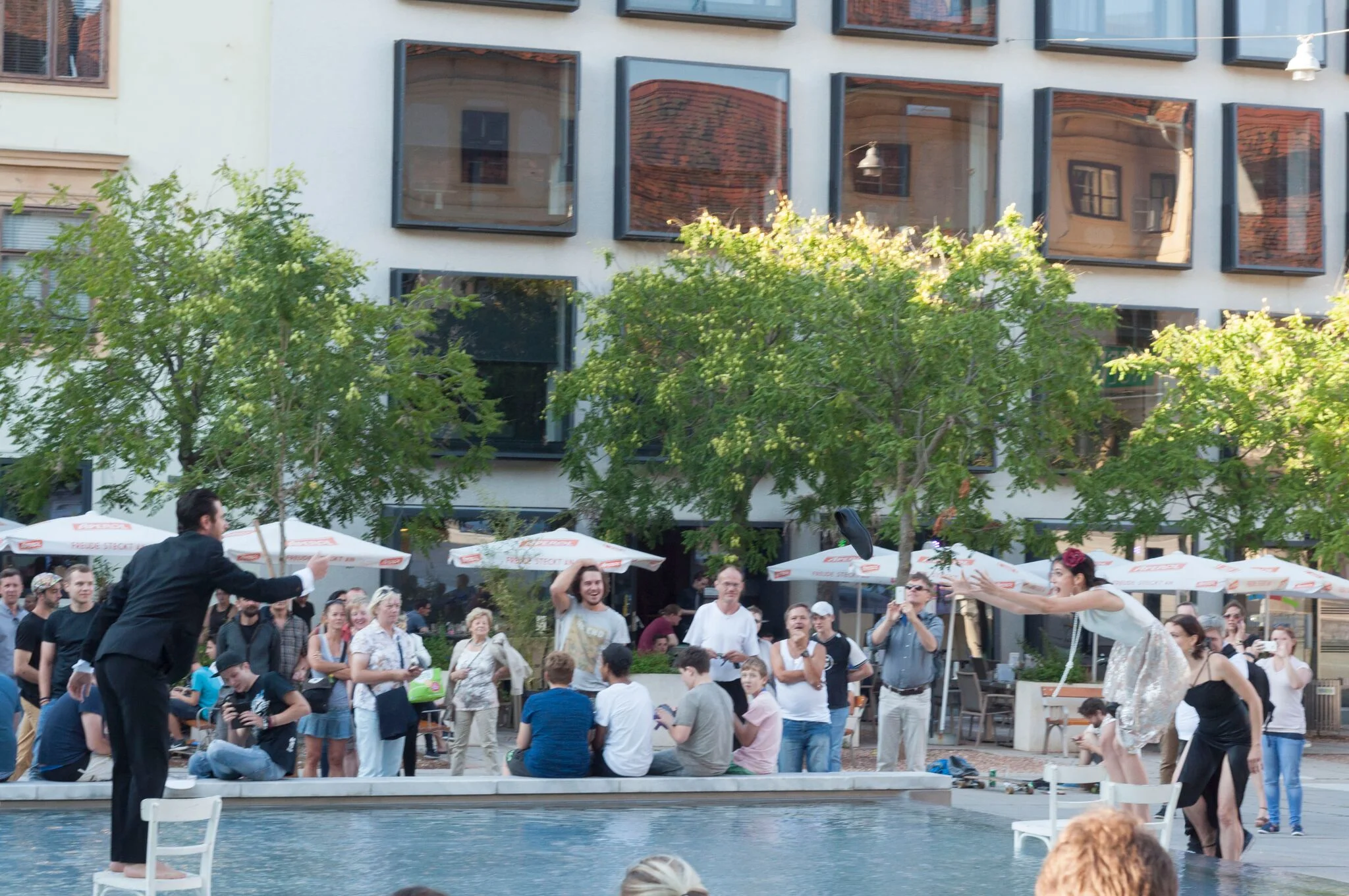 Performance at La Strada Graz , Workshops with Adrian Schvarzstein