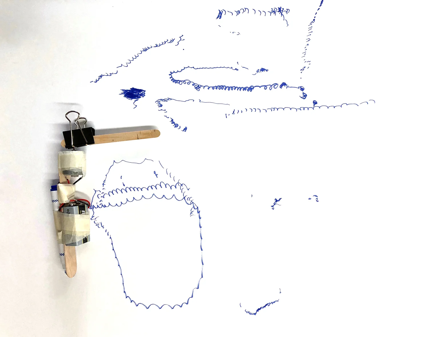 Drawing by Nathanial. Electric marker-pen (made by Nathanial).