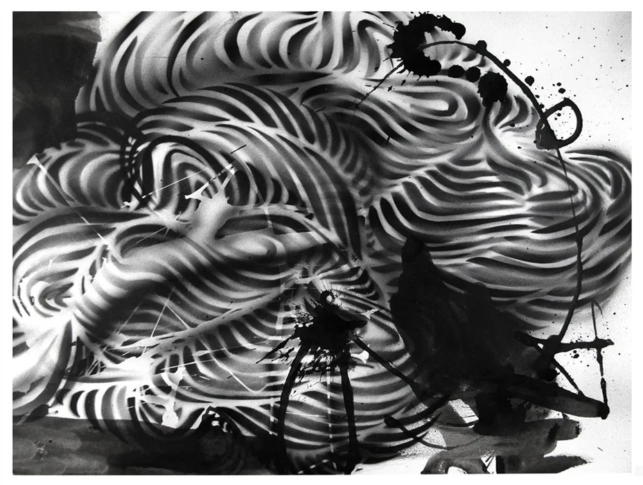"CLOUDED" 2009 . INK ON PAPER . 23.5"X18"