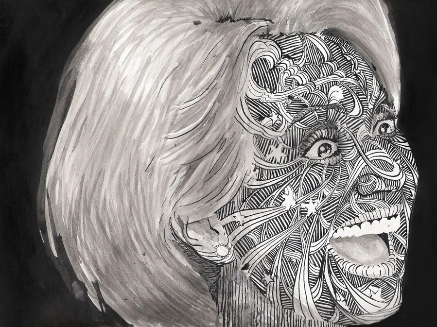 "UNTITLES" 2008 . INK ON PAPER . ---"