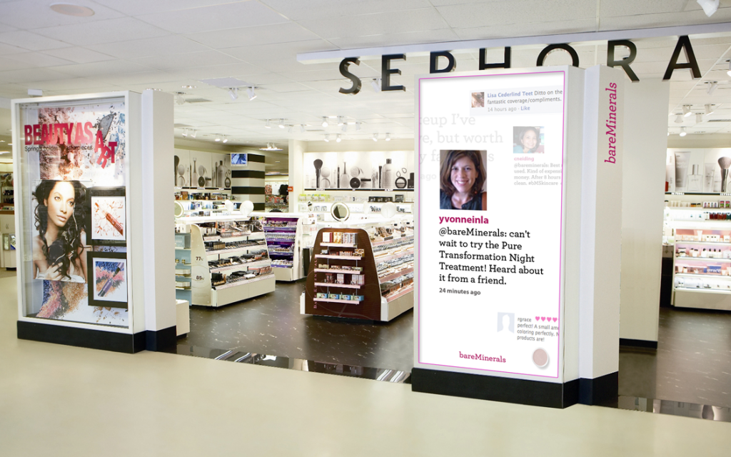 bareMinerals print + interactive store display