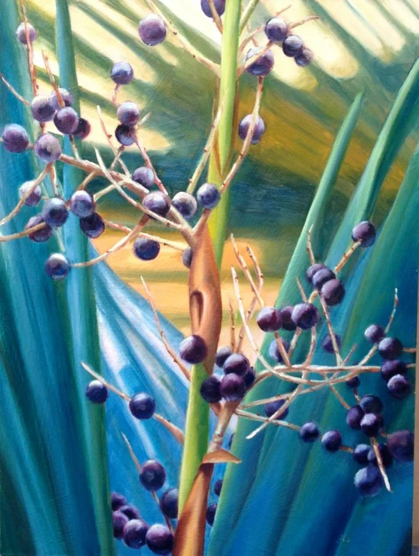 Fronds & Seeds - 12x16 - Oil on panel - SOLD