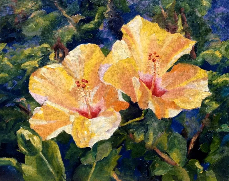 Hibiscus Glow - 8x10 - Oil on panel