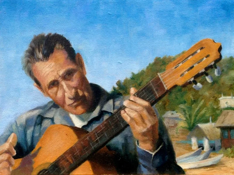 Mexican Musician - 9x12 - Oil on canvas - SOLD