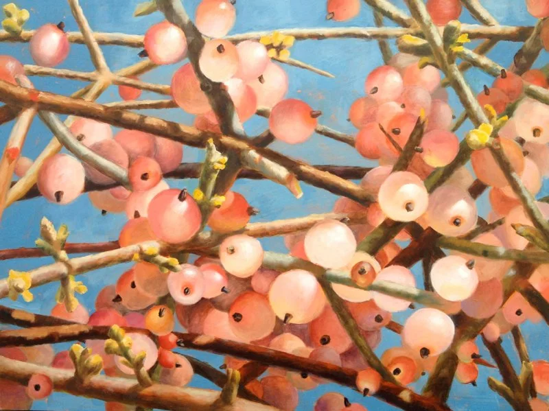 Pink Berries - 12x16 - Oil on panel - SOLD