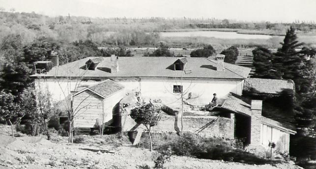  View of the Old Mill looking east with Lake Vineyard in the distance. 