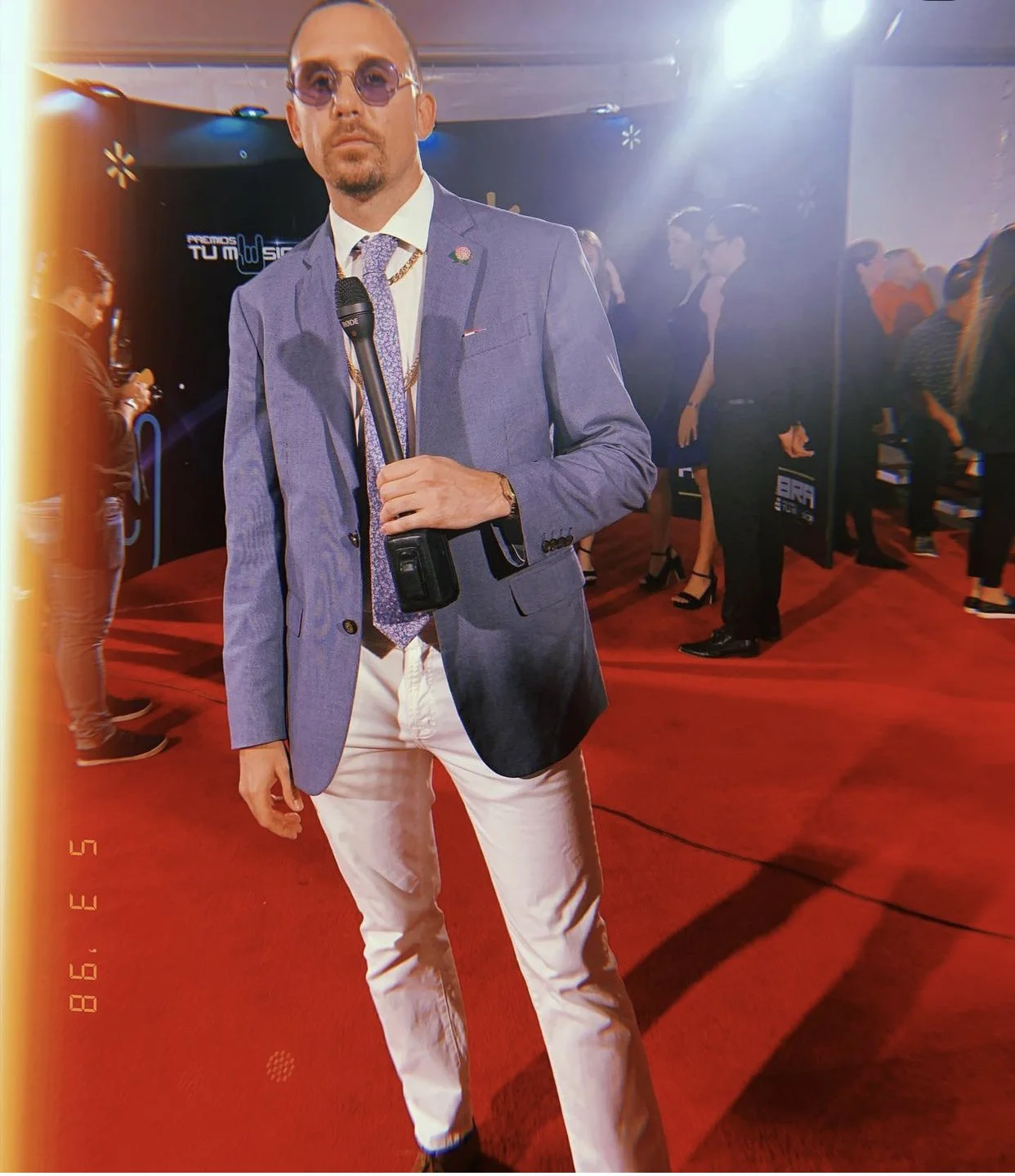 Entertainment and music lawyer Silvino Edward Diaz of Starving Artists at red carpet of Premios Tu Musica Urbano in Puerto Rico.