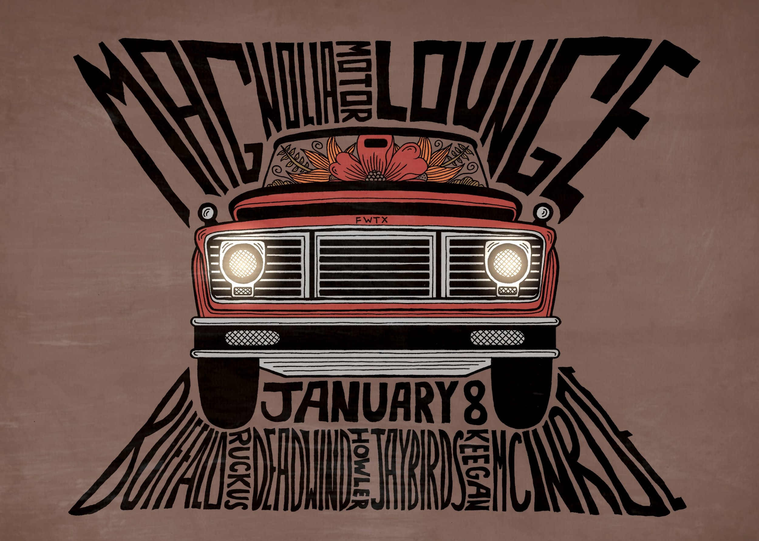 Magnolia Motor Lounge Poster 1/8/2022