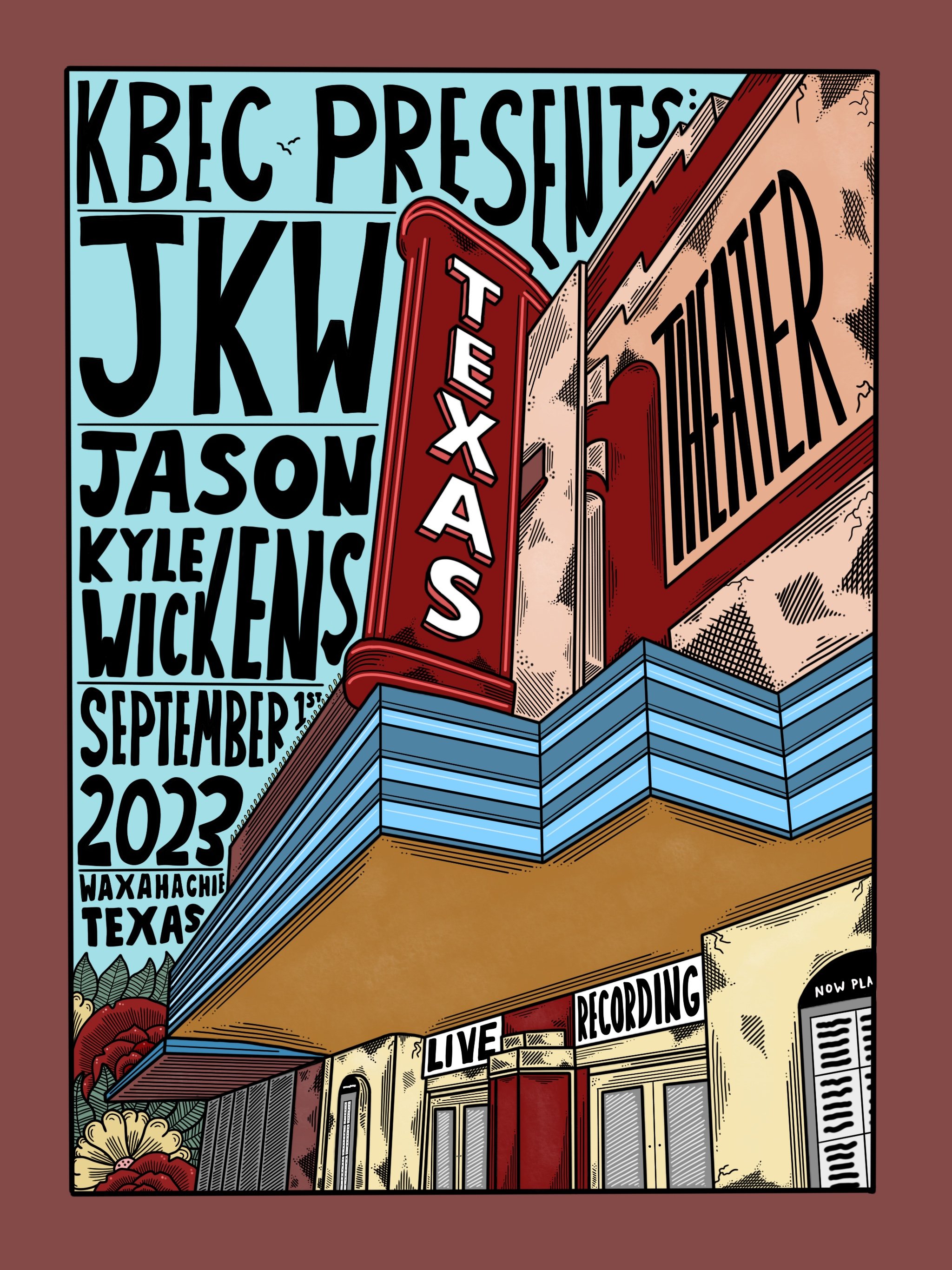 Jason Kyle Wickens "Texas Theater" Show Poster