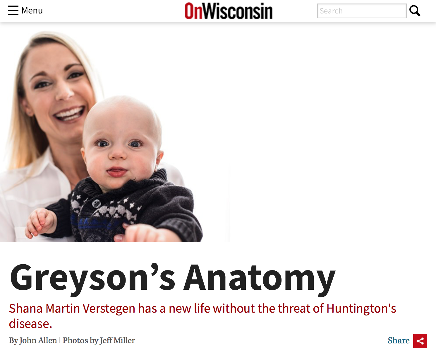 Greyson’s Anatomy: On Wisconsin Magazine 2016