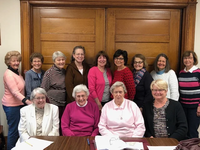 The Women’s Association Coordinating Team Standing : Jean Mayersky, Kathy Knight, Liz Wettstein, Betty Doby, Barbara Sickles, Marion Laban, Ceil Hopkins, Pam Watkinson, Jean Mansur Sitting : Kathy Owens, Jane Sorensen, Emma Hooper, Joyce Freed Not pictured : Kathie Verse, Kathy Finnerty