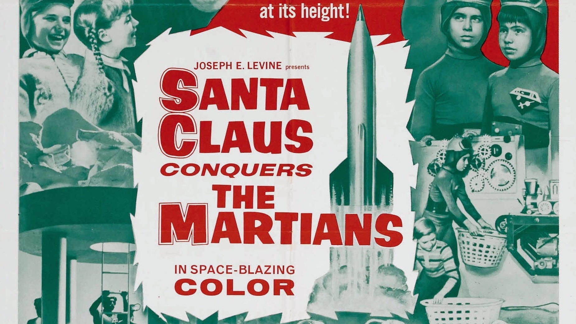 SANTA CONQUERS THE MARTIANS Movie POSTER Rare Sci-Fi 