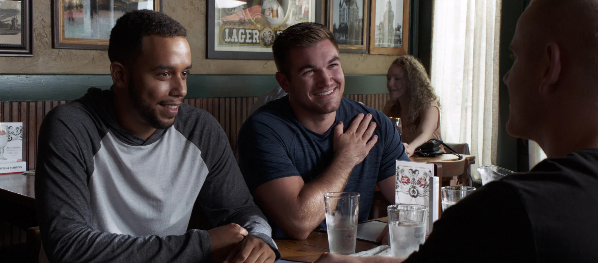 Alek Skarlatos, Anthony Sadler, and Spencer Stone's real life exploits form the basis of The 15:17 to Paris .