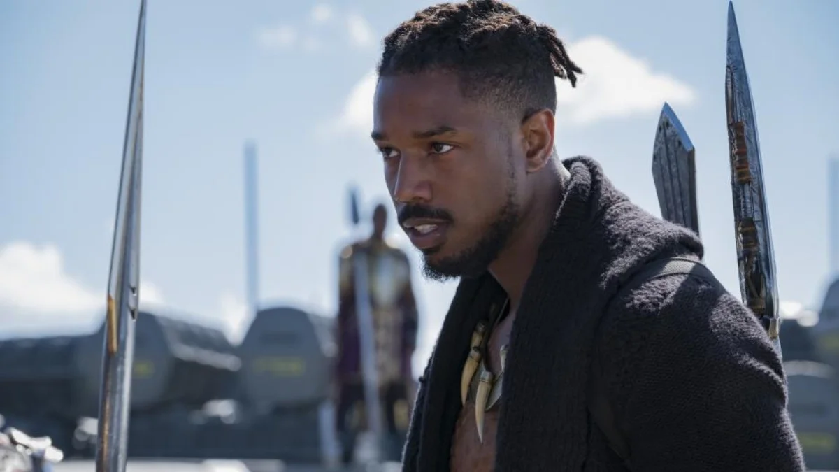 Michael B. Jordan as Erik Killmonger in Black Panther