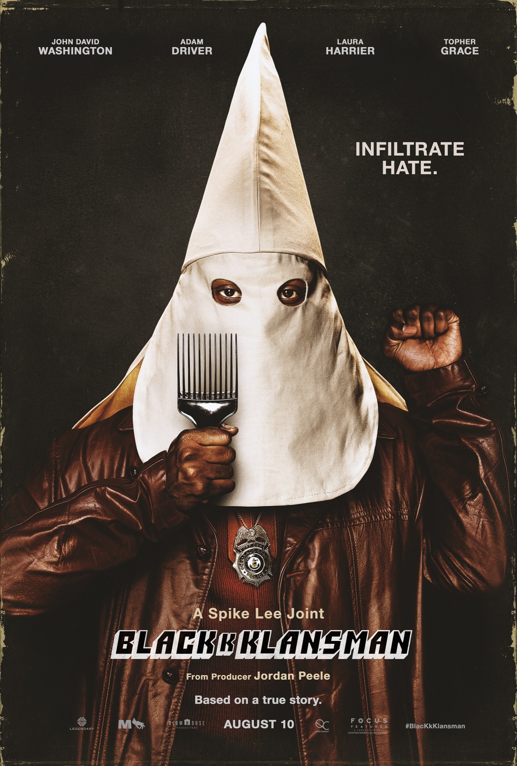 Blackkklansman, Black Klansman, Spike Lee, Topher Grace, John David Washington, Jordan Peele, Laura Harrier, Adam Driver,