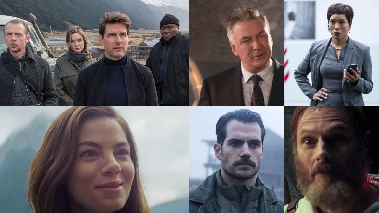 Tom Cruise, Michelle Monaghan, Rebecca Ferguson, Sean Harris, Henry Cavill, Angela Basset, Alec Baldwin, Ving Rhames, Simon Pegg,