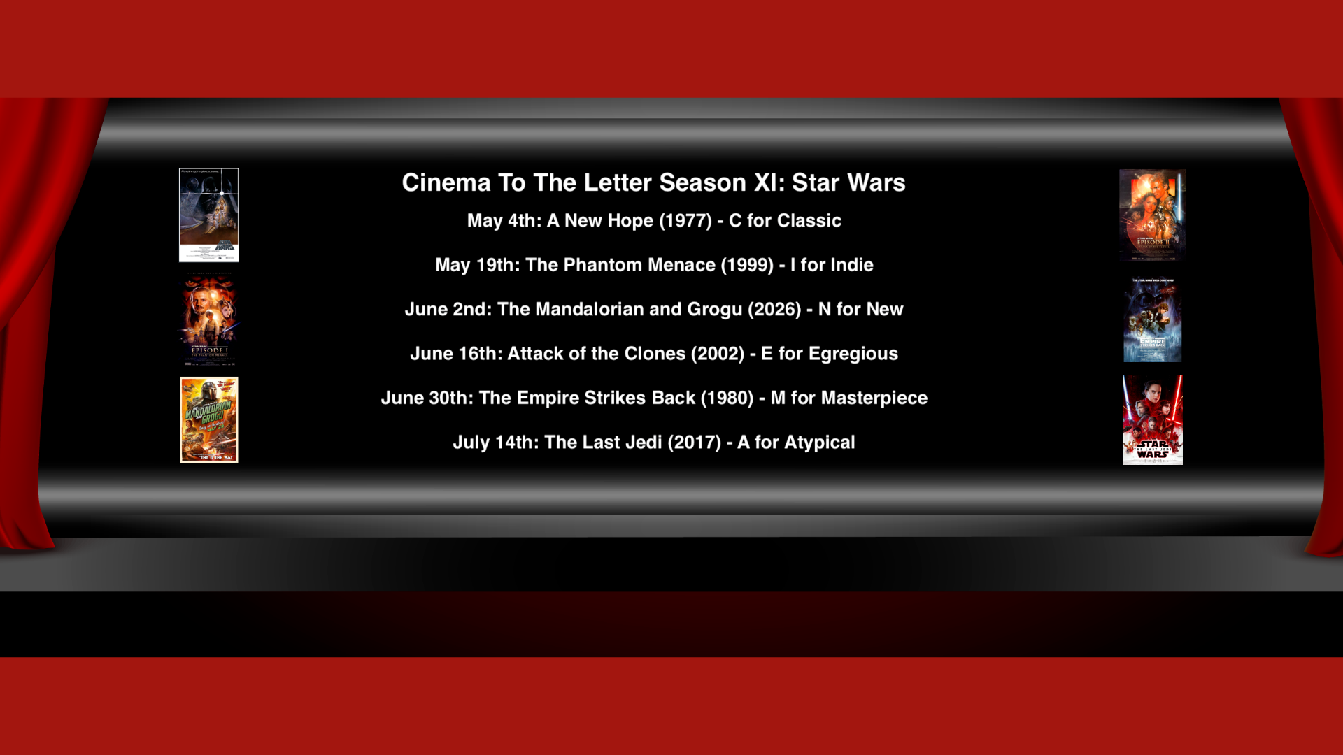 Cinema To the Letter: Star Wars - Season 11 Announcement