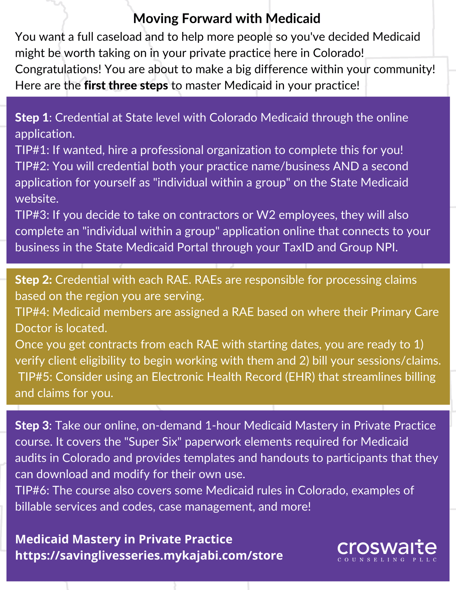 Medicaid Mastery for Denver, CO Professionals in Private Practice — Croswaite Counseling PLLC