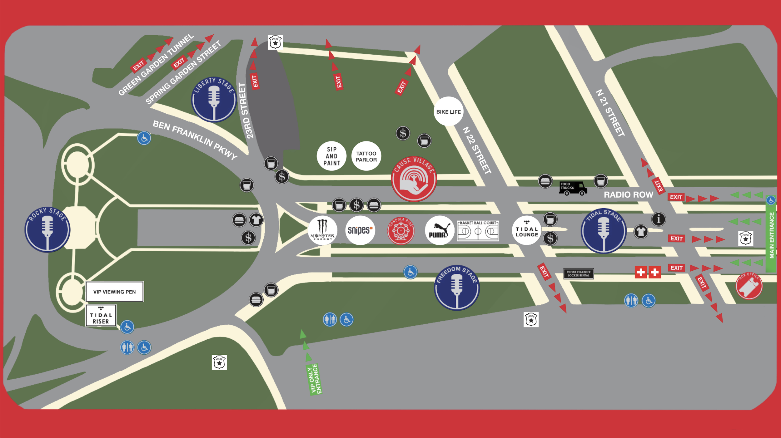 Made In America Festival Map