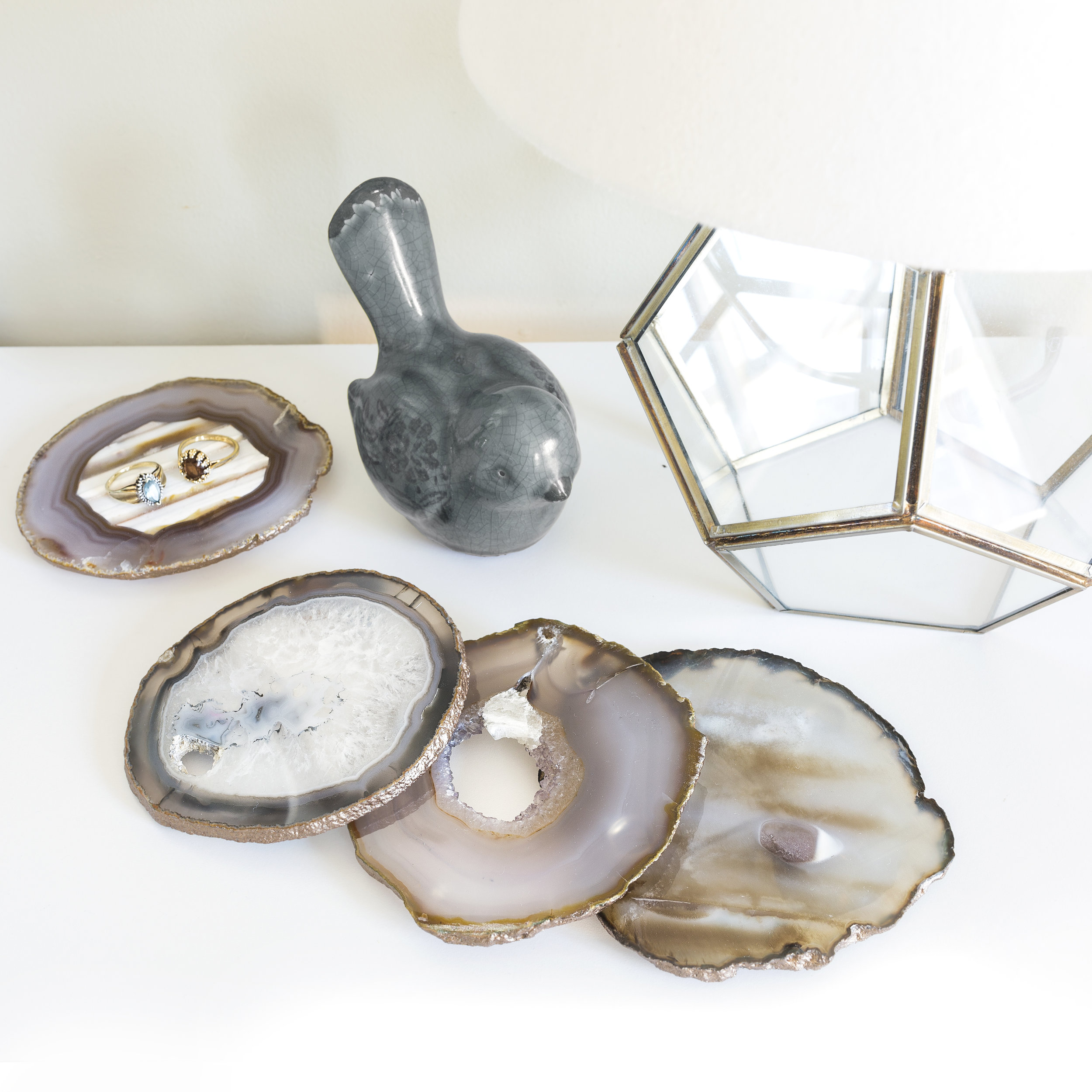 Agate Slice Coasters  4 pack