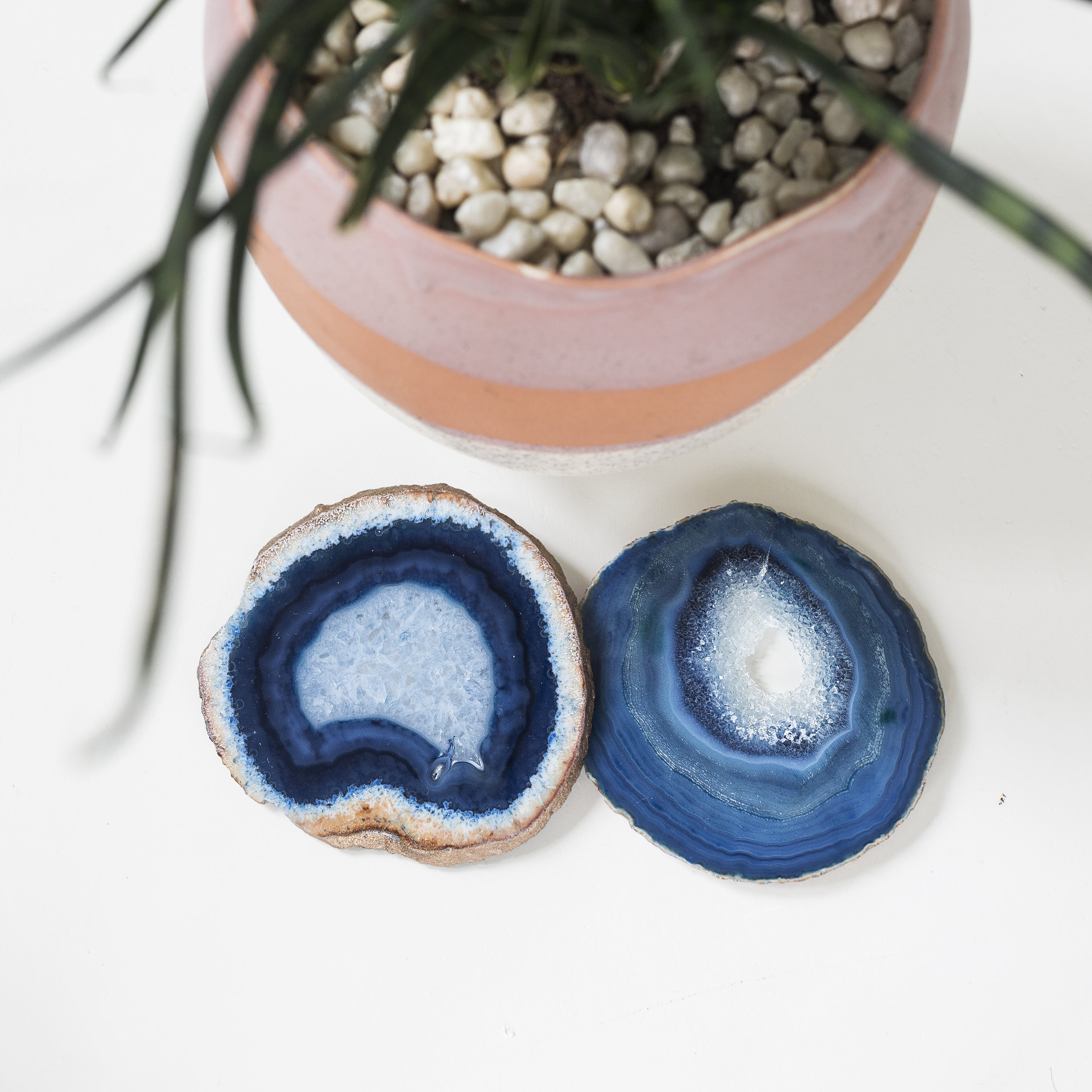 Agate Slice Coasters   2 pack