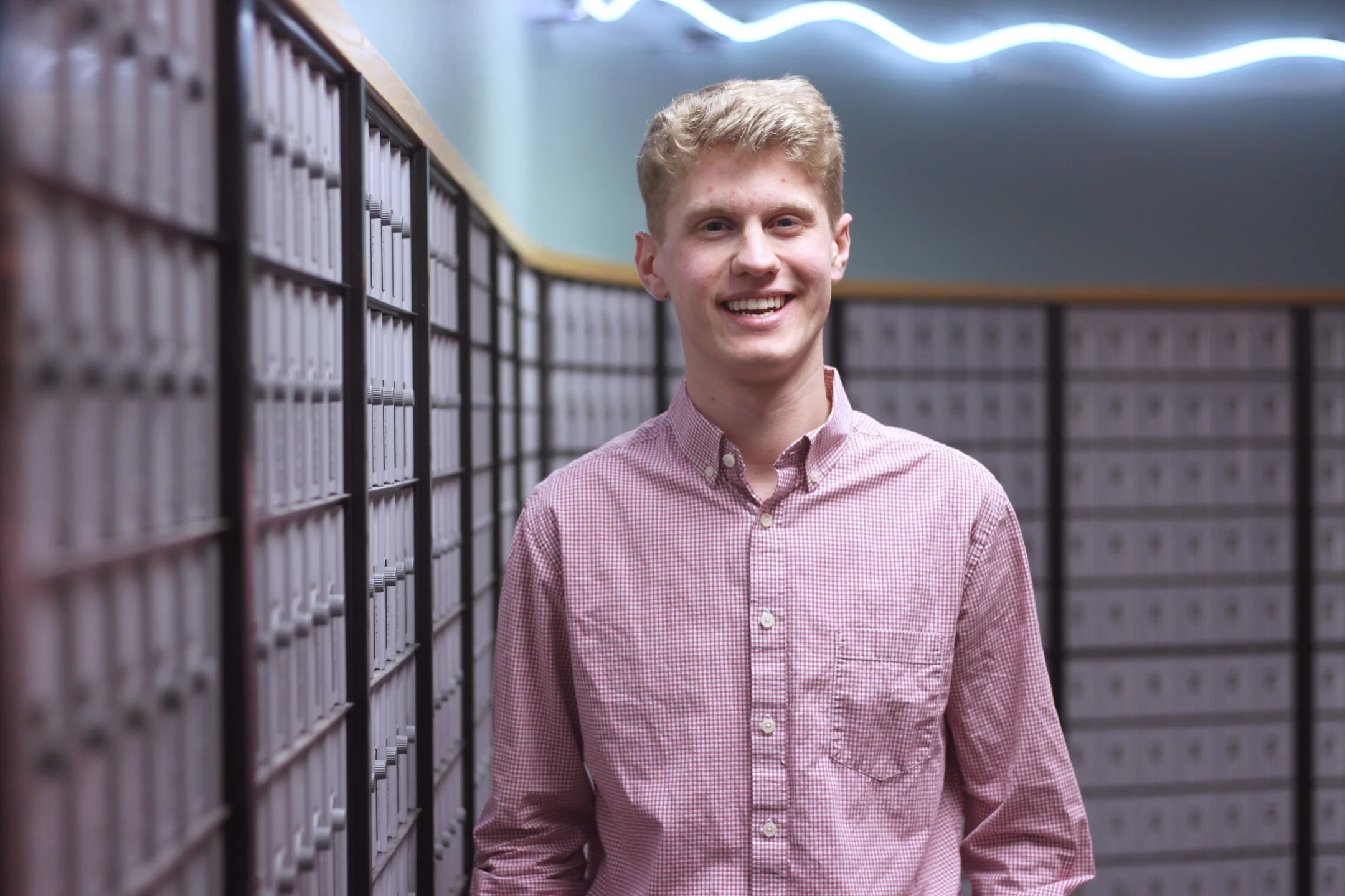 Junior Kevin Pierce is the president and resident beatboxer of a capella group Between the Lines. As a mathematics and secondary education major, Pierce hopes to incorporate his love of music into his future teaching endeavors. (Ash Dean/Photo Editor)
