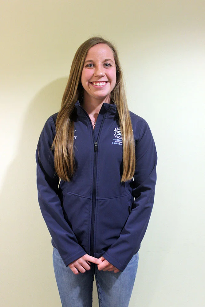 Sophomore free style swimmer Nancy Nasky has proven her worth to the Geneseo Blue Wave as she continues to dominate in the pool and break records. Nasky was influenced by her brother to come to Geneseo and she looks to have a future in accounting. (Alicia Roth/Staff Photographer)