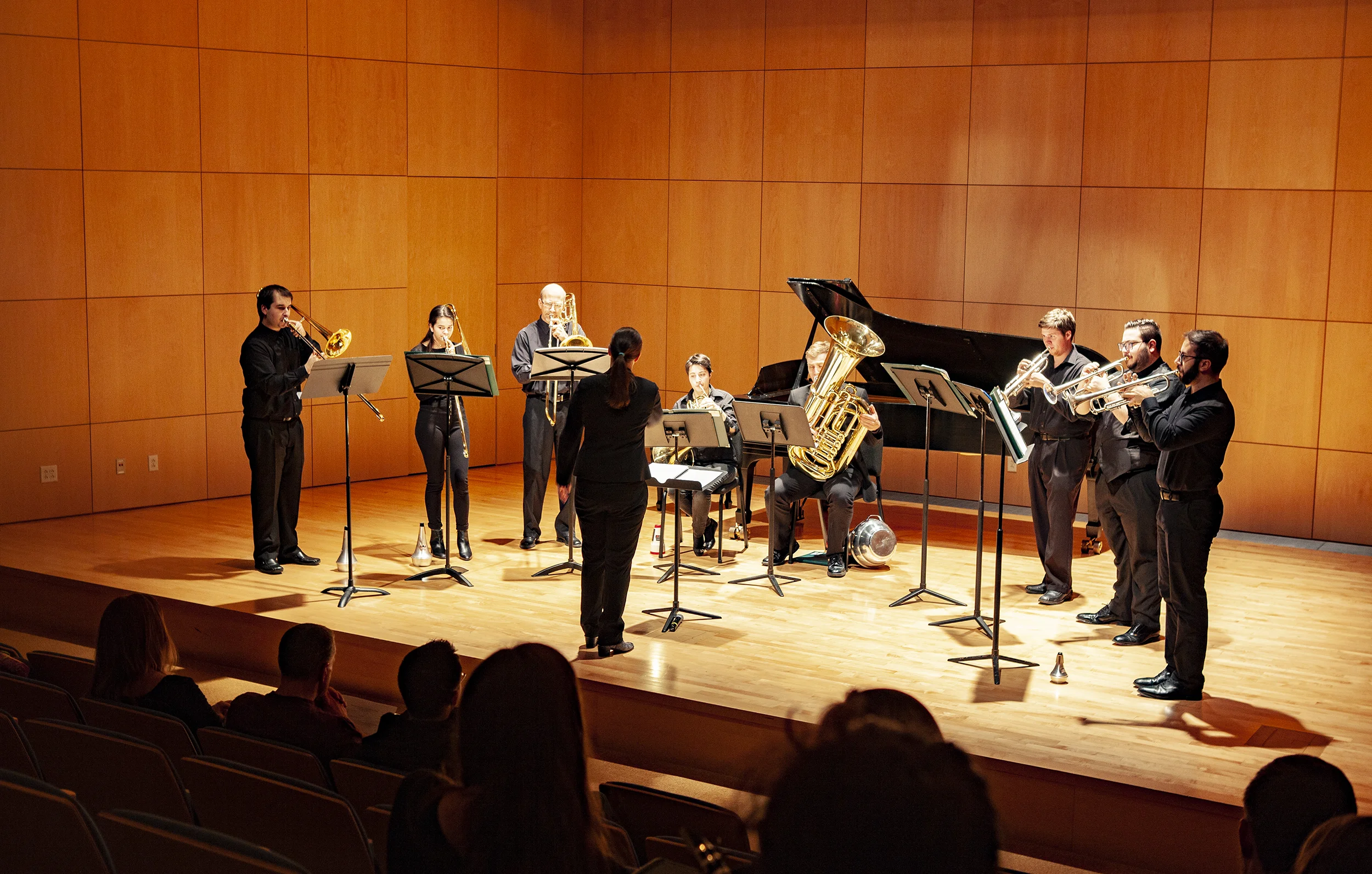 Tracet Bass (pictured above) performed in Doty Recital Hall in a concert with the Spectrum Singers and GSO Winds group on Nov. 30. Audience members had the privilege of listening to modern pieces played on traditional instruments or sung. (Udeshi Seniveratne / photo editor)