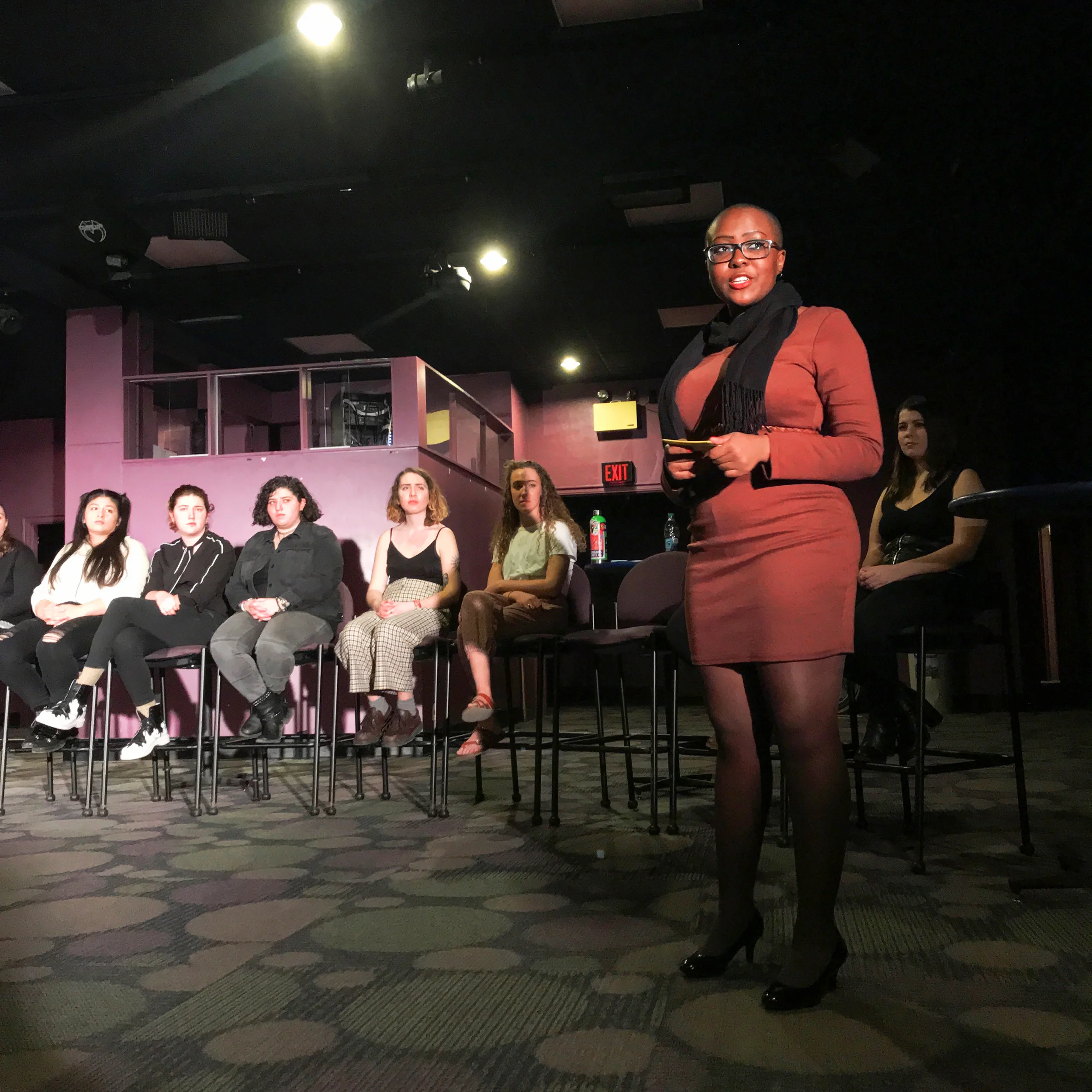 “The Vagina Monologues,” put on by the Women’s Action Coalition, took place from Friday Feb. 15 to Sunday Feb. 17 in the Knight Spot. This show involves monologues that depict issues relevant to the vagina (Chloe Shay/Staff Photographer).