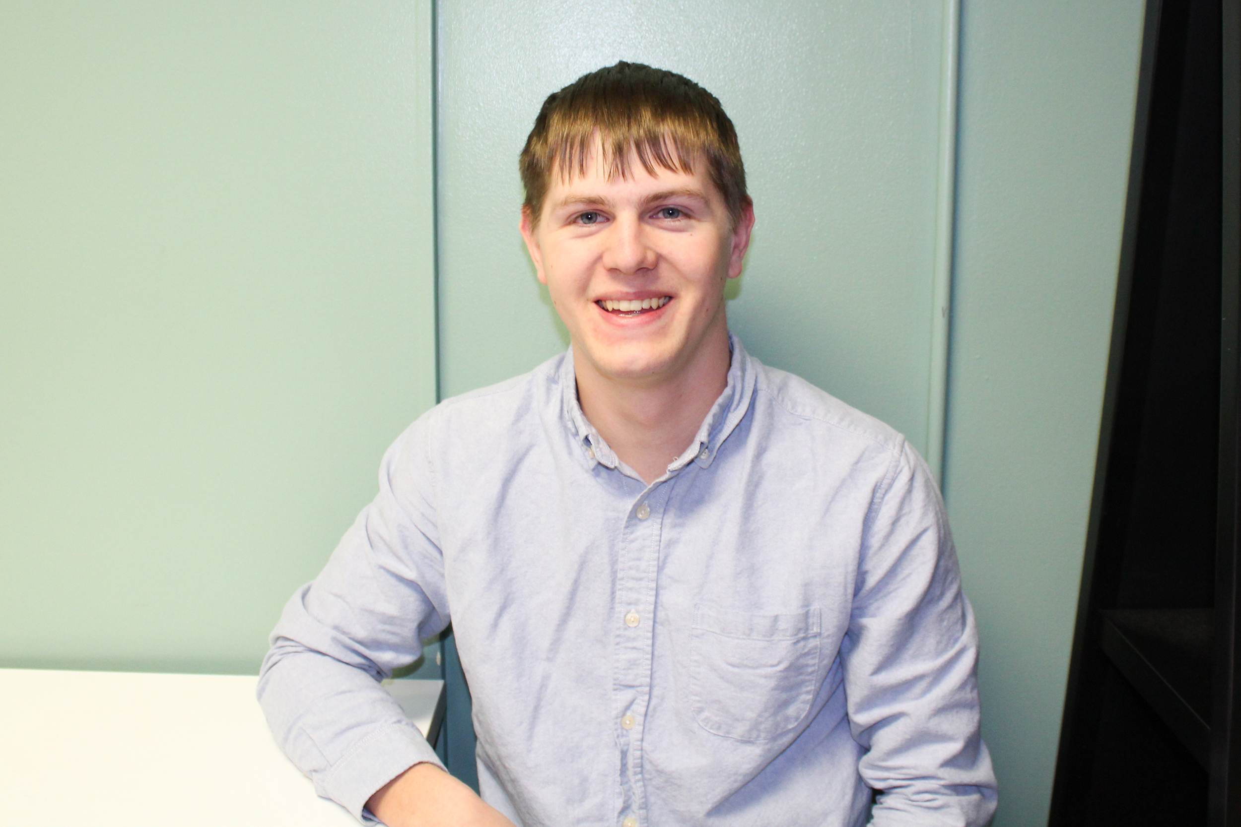 Bailey Chapin is an early childhood education major sophomore who is running to be the SA Director of Inter-Residence Affairs for the next academic year. He is one of two candidates running for the position. (Malachy Dempsey/Managing editor)