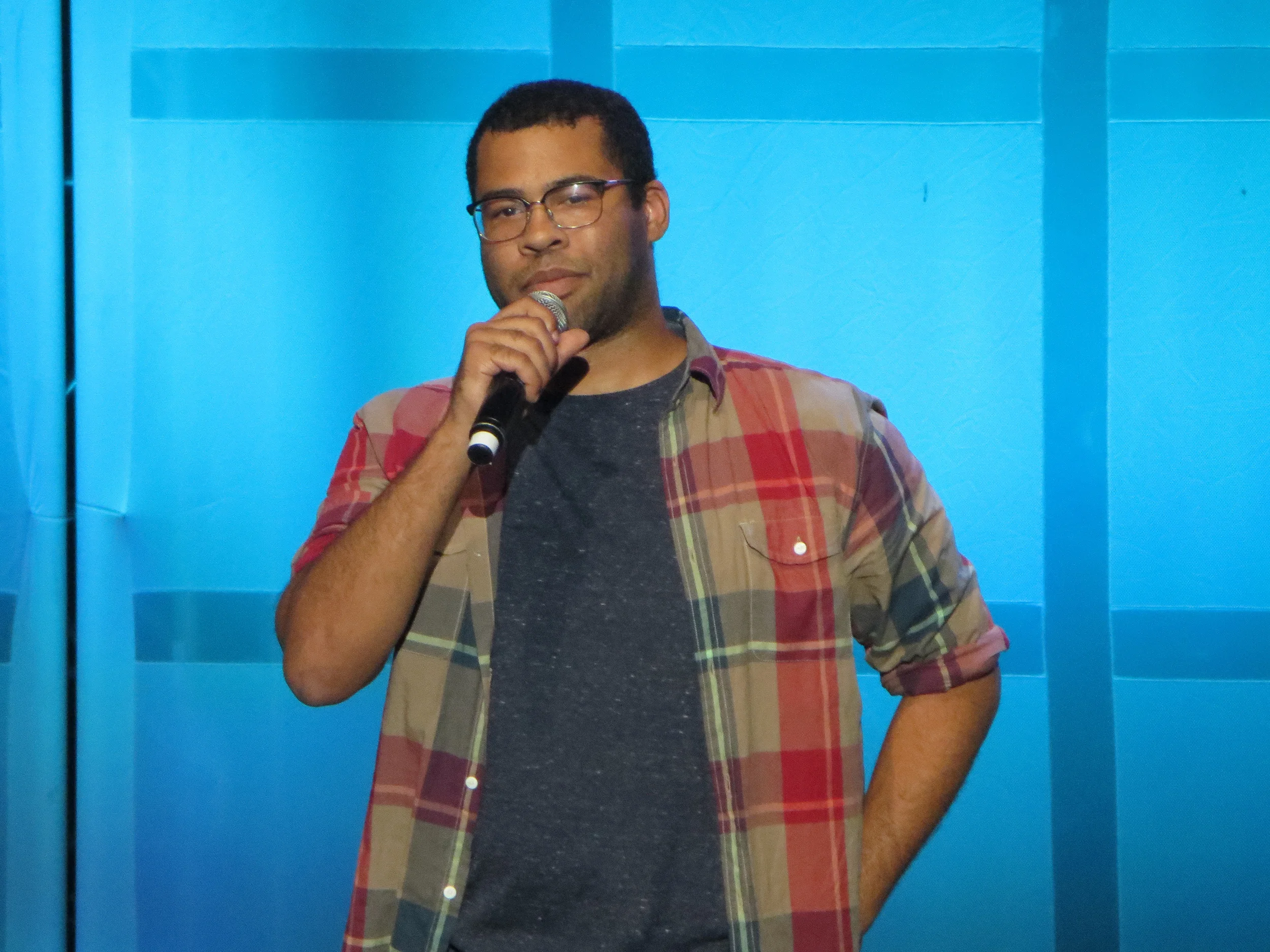 Jordan Peele performs live in concert at Shoreline Comedy Jam in 2012. Peele had wild success with his first film Get Out and is trying for a second box-office hit with Us (courtesy of Creative Commons).