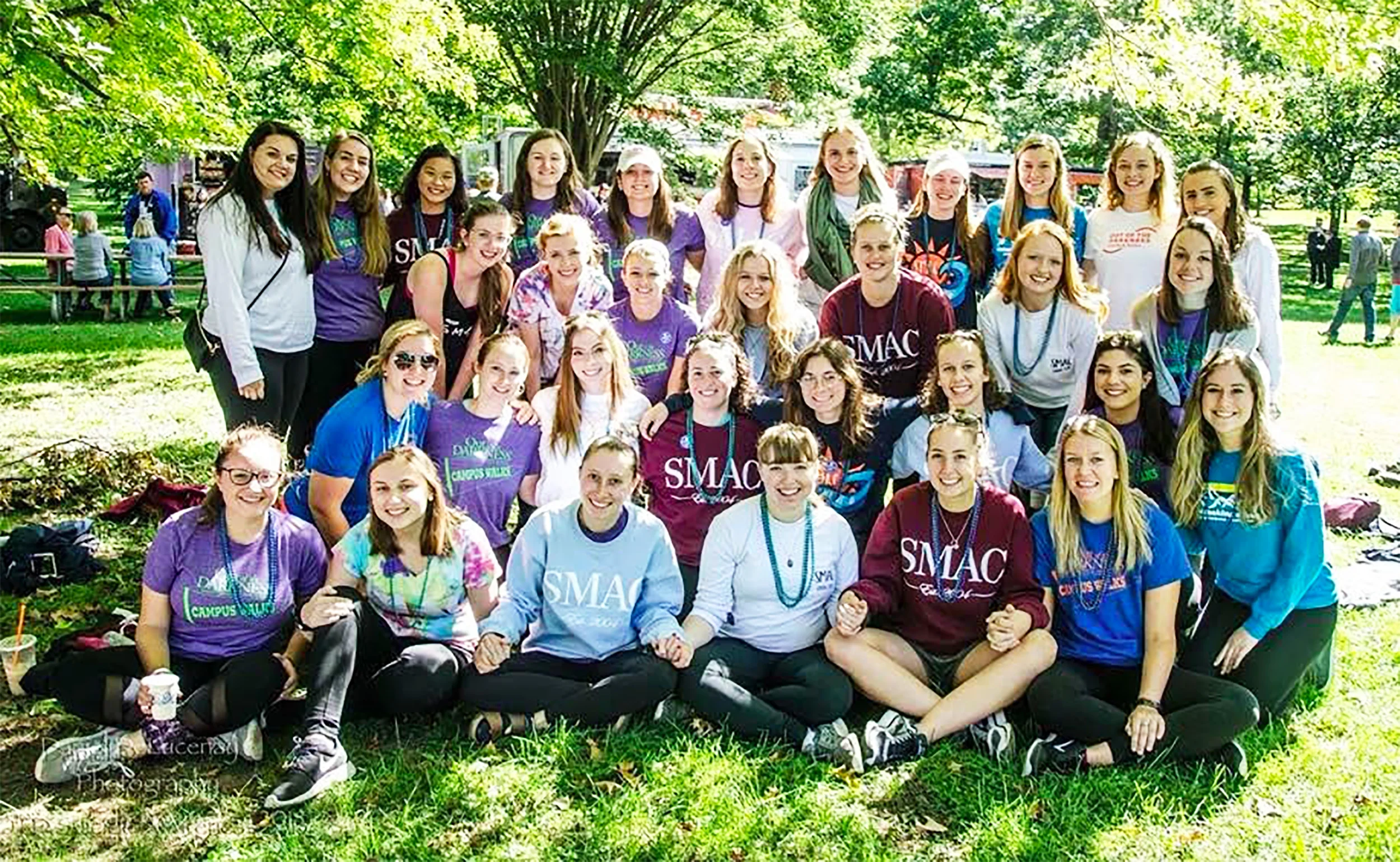 Sisters Making a Change is a local sorority on campus that emphasizes service and sisterhood. They host various service events every semester within the community which includes the “Out of the Darkness” walk that serves to raise money for Suicide Prevention (Courtesy of Sisters Making a Change).