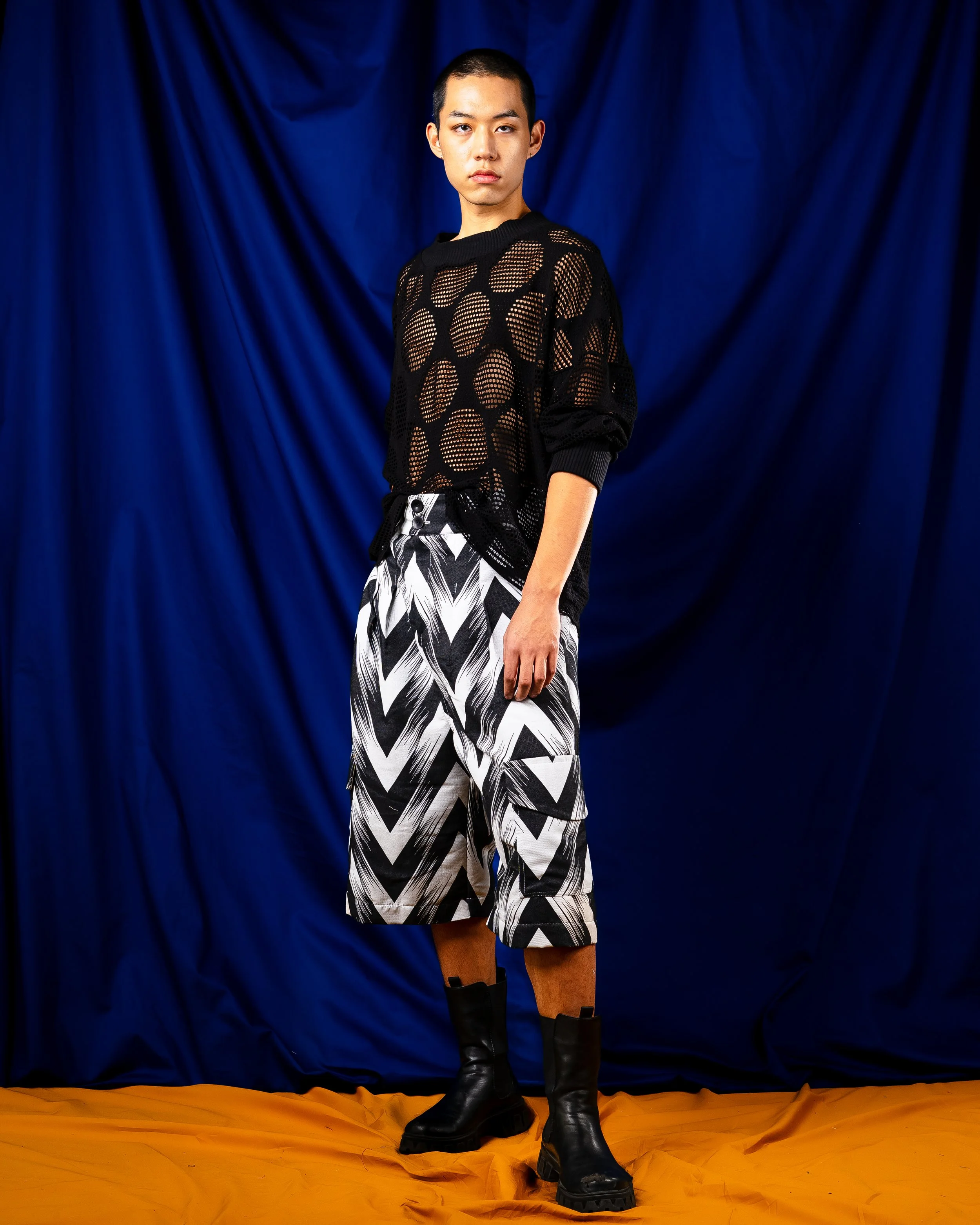 【KOOLOSET】Rough Painted Cargo Banding Pants Women Dark Gothic Baggy Cargo Pants Harajuku Punk Colorblock