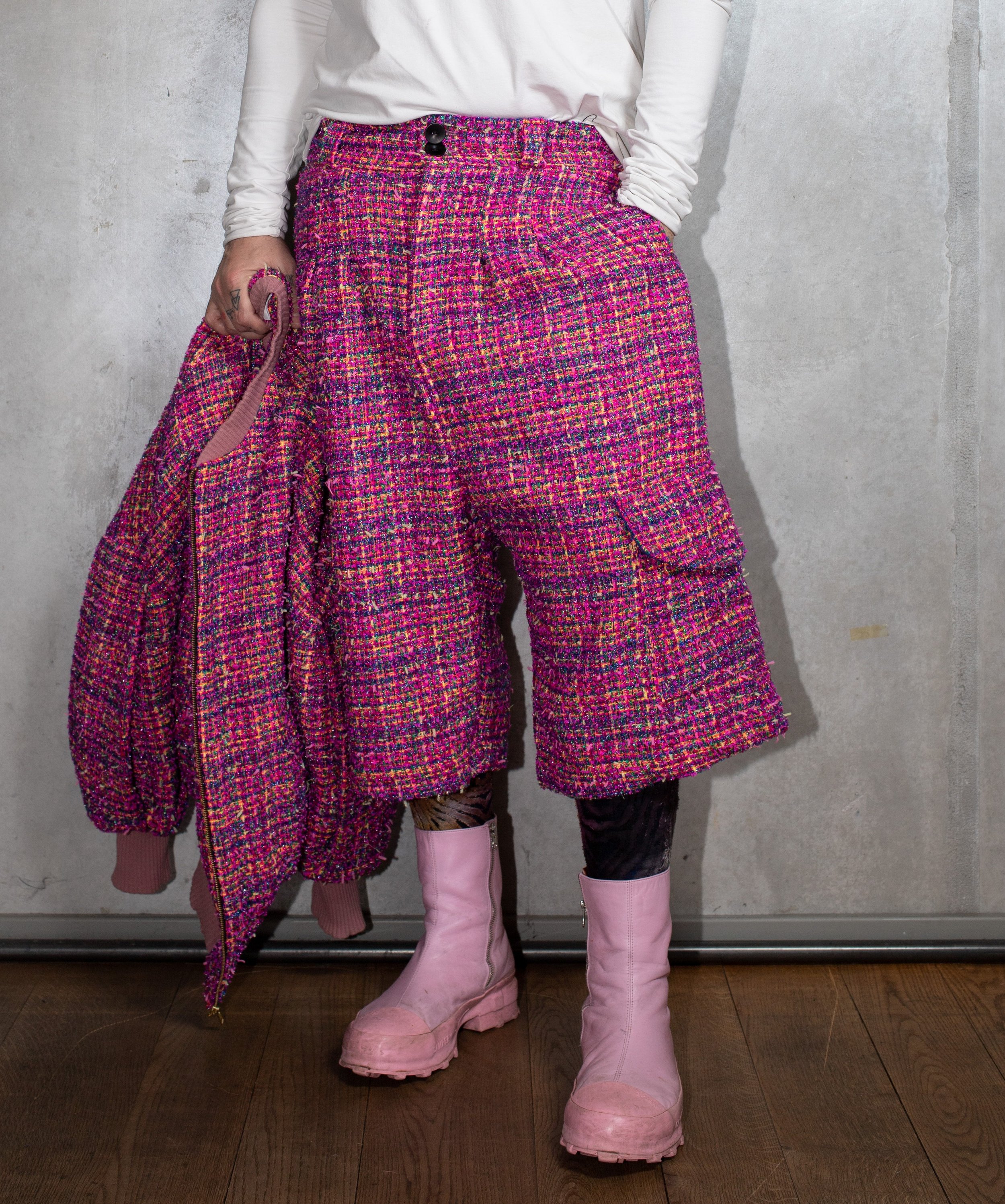 Cargo Pants / Pink Tweed