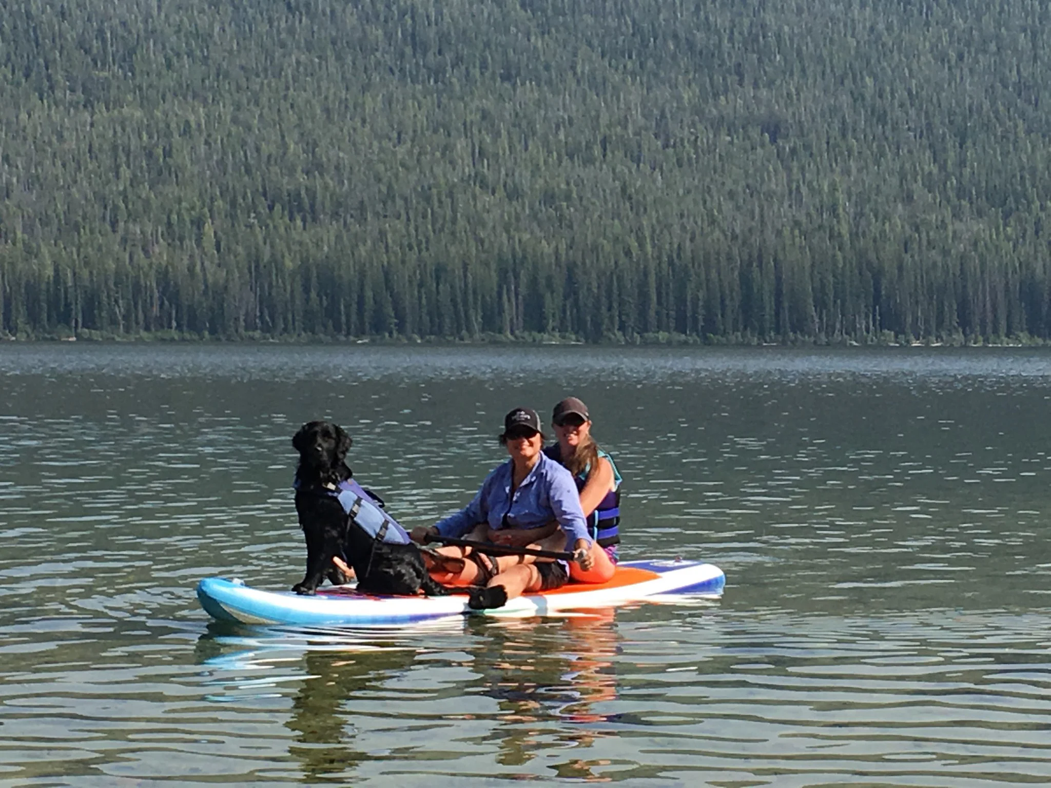 Lake Alturas 2018 - Juno is quite the proud “surf dog”.