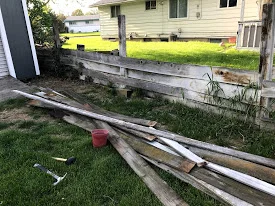 demolition on the fence!