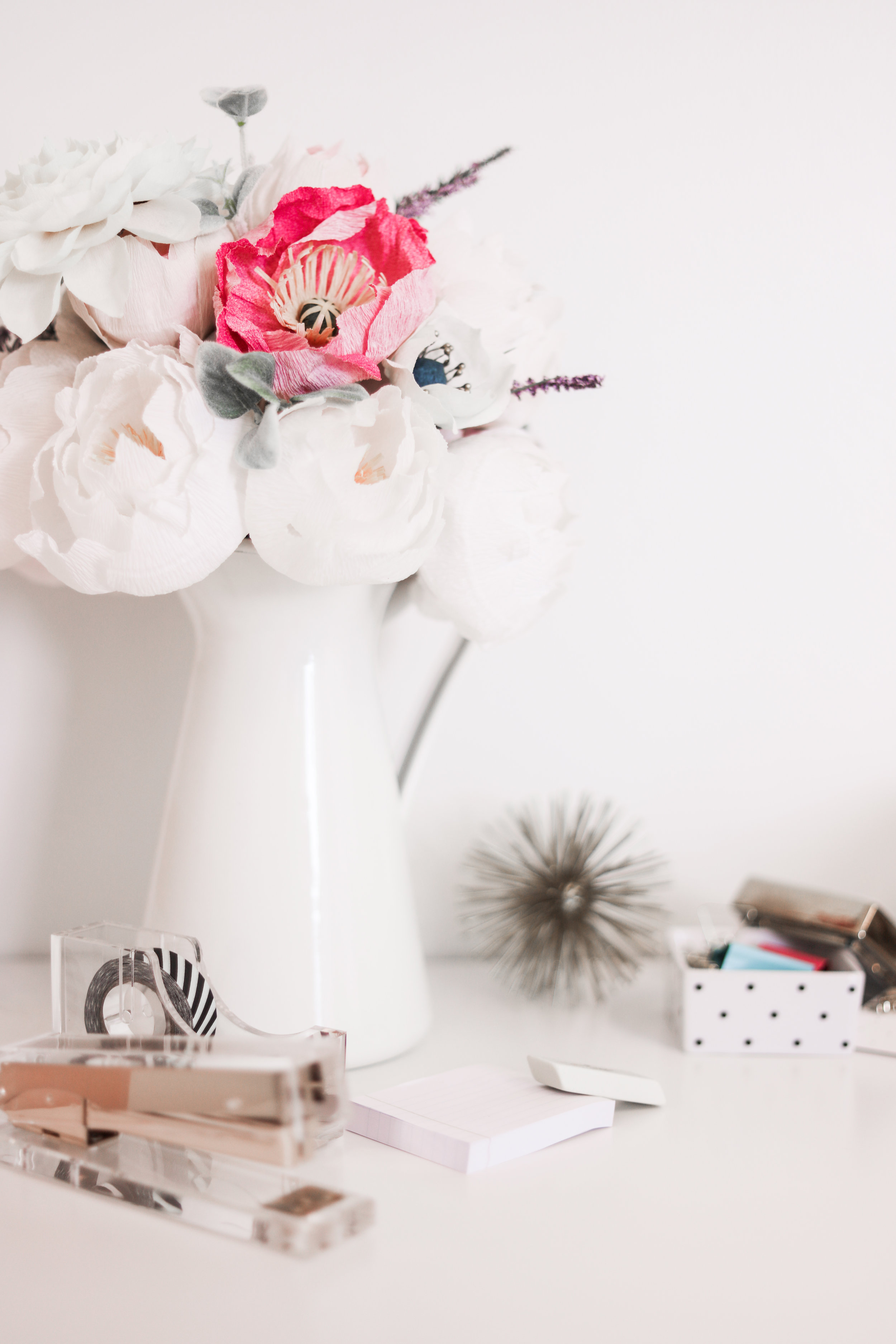 Paper Flowers | Tape | Inbox | Pencil Cup | Rug