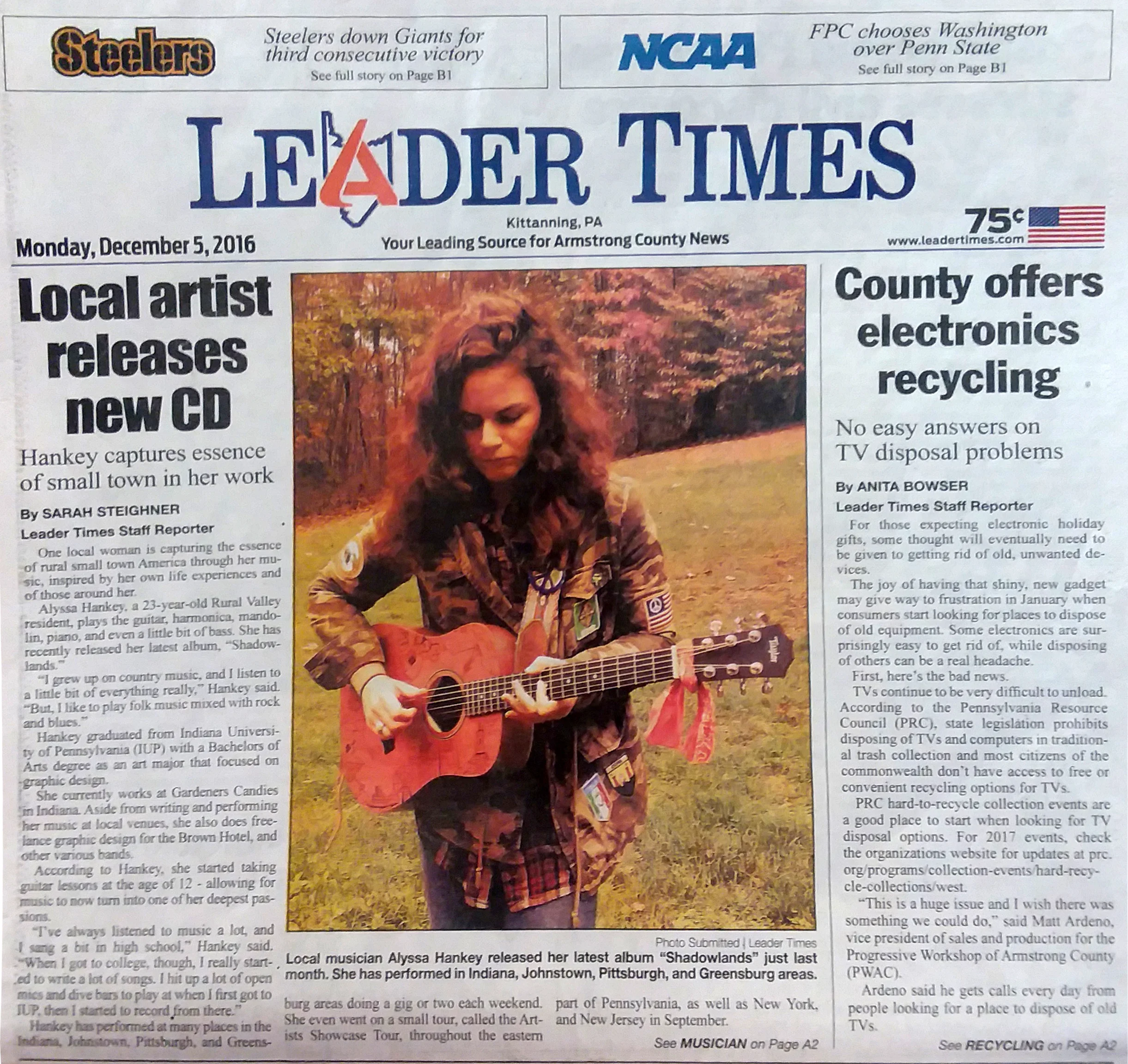 Leader Times December 5, 2016
