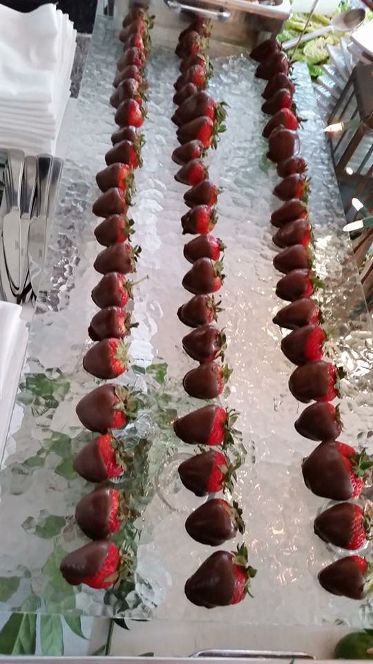 Hand-dipped chocolate strawberries.