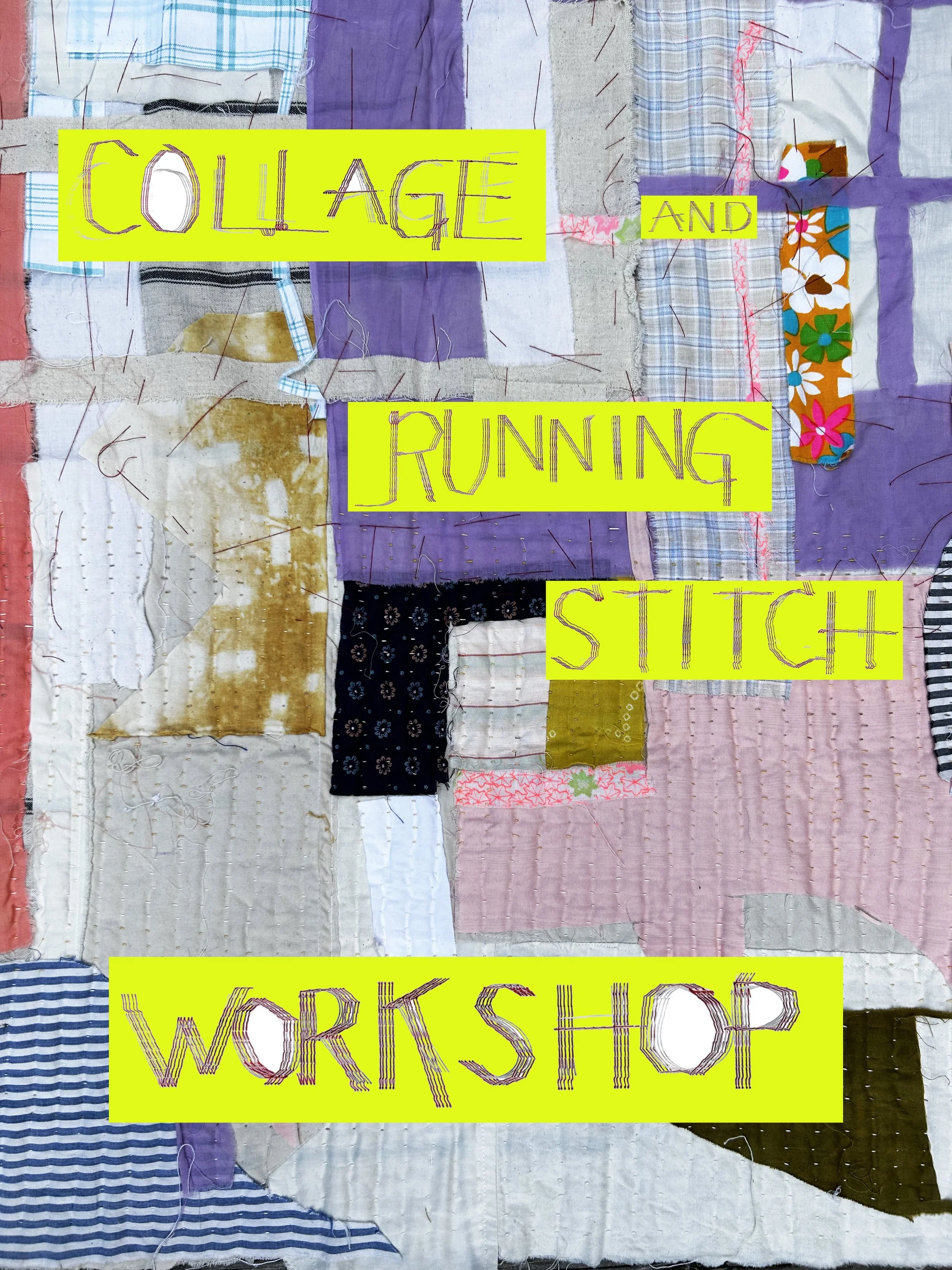 Layered Collage with Running Stitch Workshop