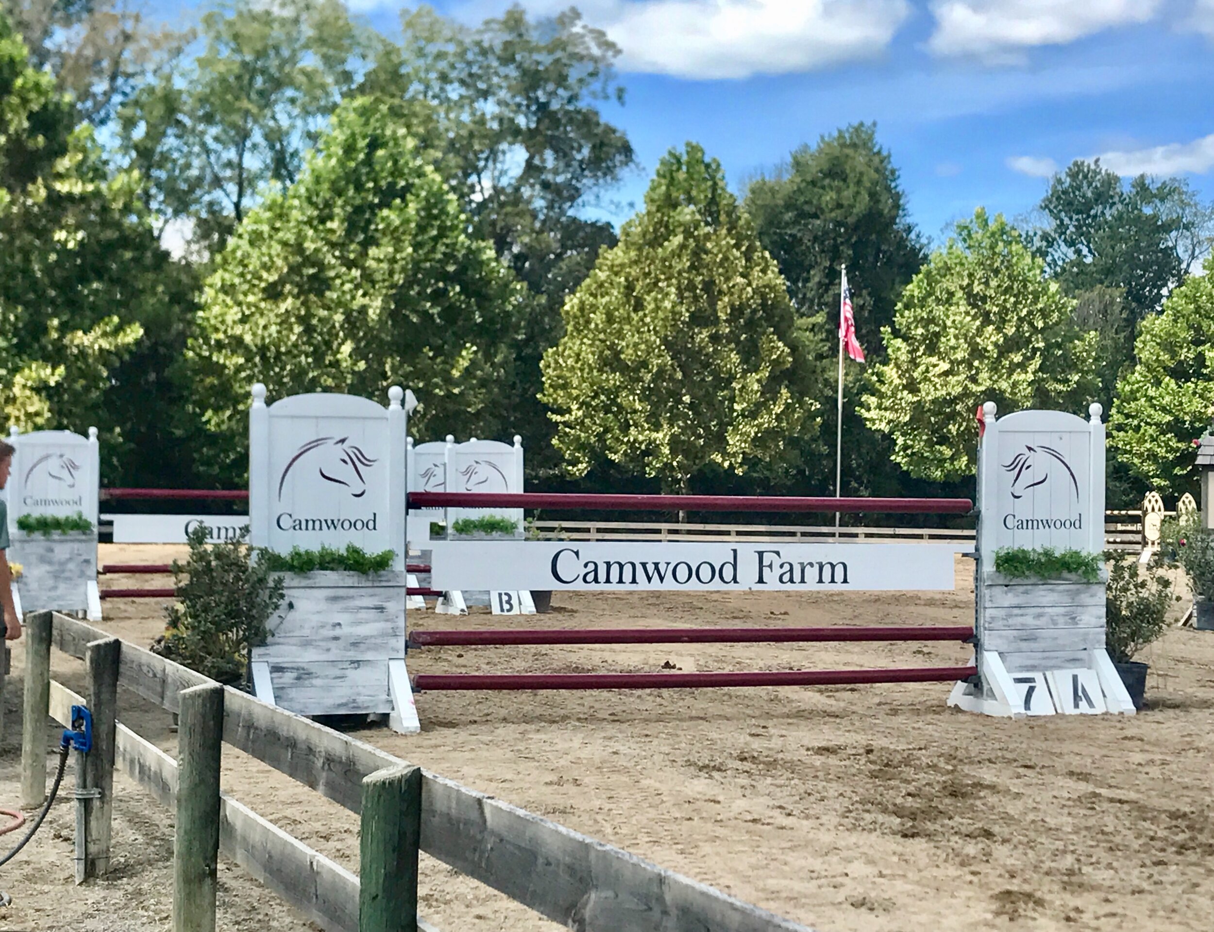 Standards and Panel set up for Horse Show