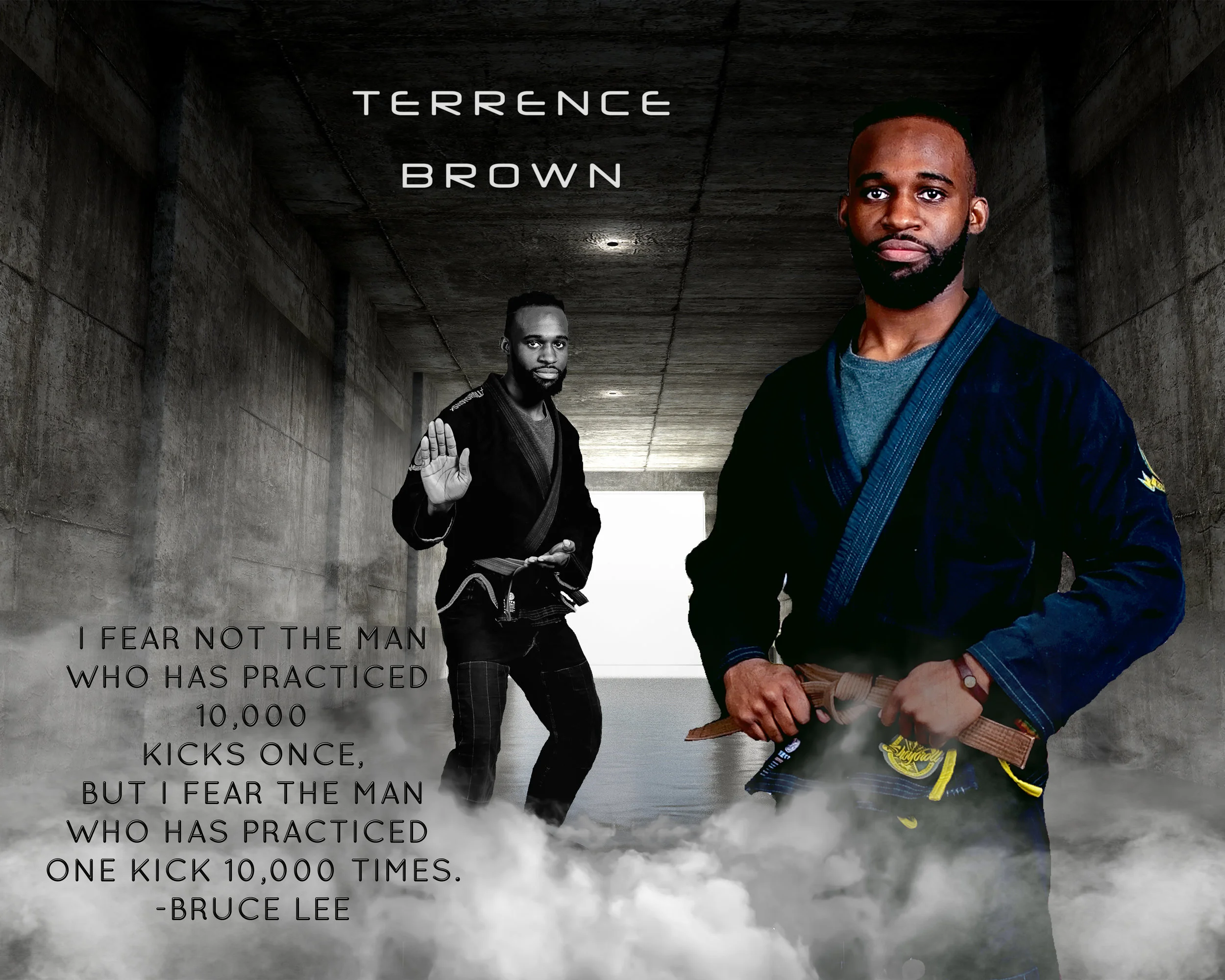 Mr. Terrence Brown... Mr. T, as we know him, holds a Brown Belt in Kenpo Karate and is working towards his First Degree Black Belt. Terrence is also a practitioner of Brazilian Jiu-Jitsu where he holds a blue belt. Terrence is currently a student, working towards his Bachelor's Degree at Georgia Gwinnett College, majoring in Exercise Science. He ultimately plans to attend Emory University for his Masters and Doctorate in Physical Therapy, so he can own his own practice one day.