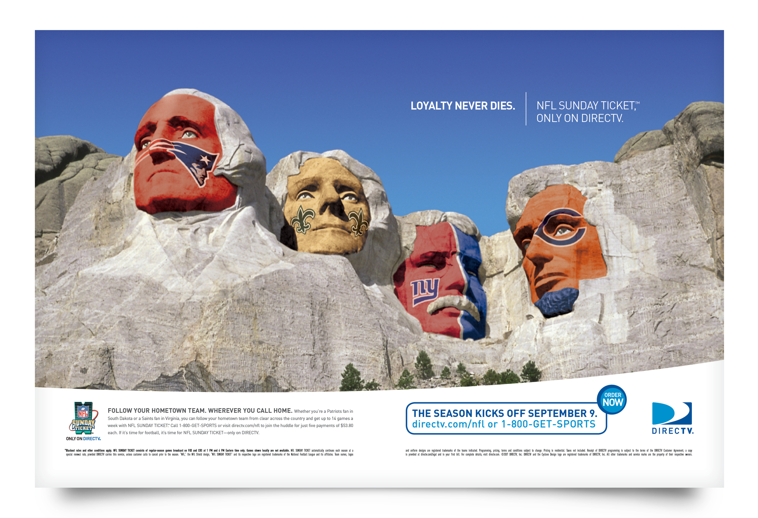 DIRECTV Sunday Ticket Rushmore Ad