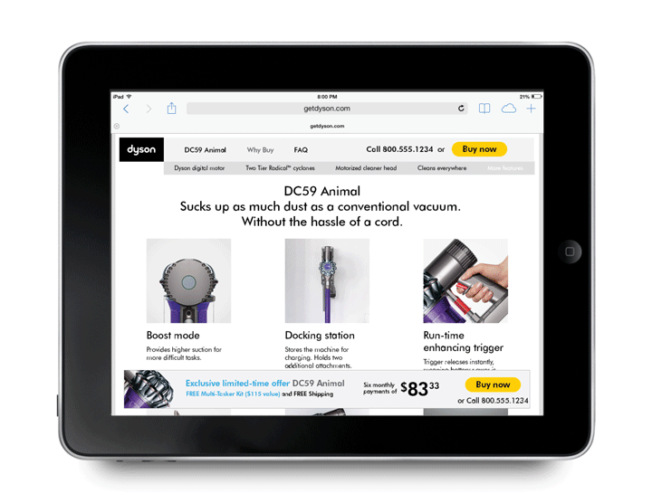 Dyson DC 59 mobile app